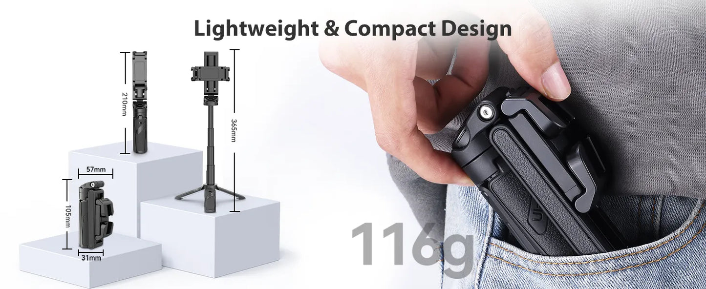 💖⏳Bâton de selfie Bluetooth pliable de poche avec trépied intégré💖