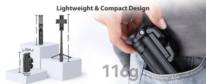 💖⏳Bâton de selfie Bluetooth pliable de poche avec trépied intégré💖