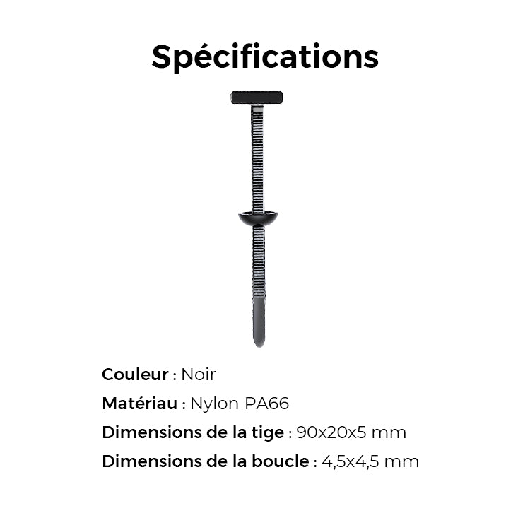 Boucle de cravate câble universelle en nylon