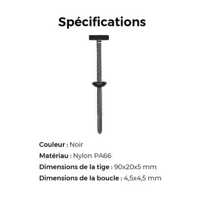 Boucle de cravate câble universelle en nylon