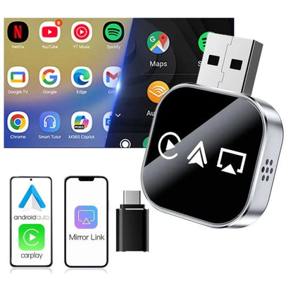 Adaptateur CarPlay sans fil 3-en-1 (Apple/Android)