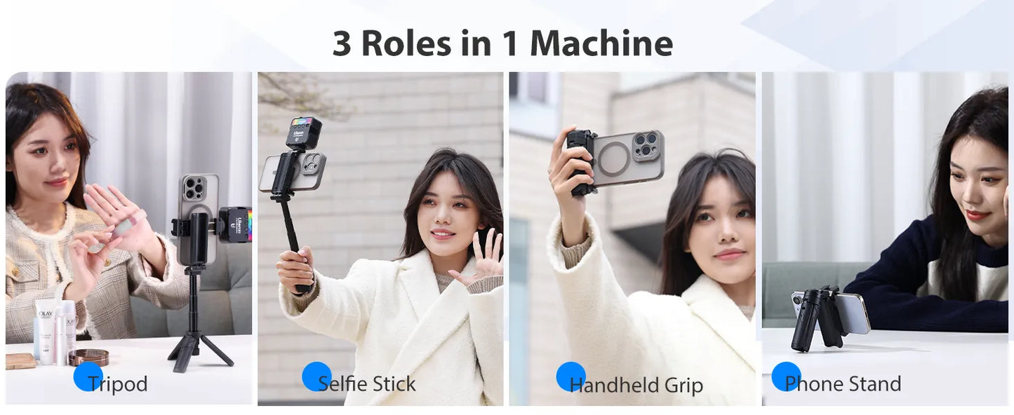 💖⏳Bâton de selfie Bluetooth pliable de poche avec trépied intégré💖